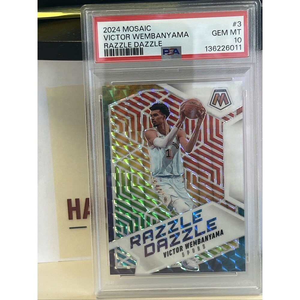 2024-25 Panini Mosaic Victor Wembanyama Razzle Dazzle PSA 10 SSP Case Hit Spurs